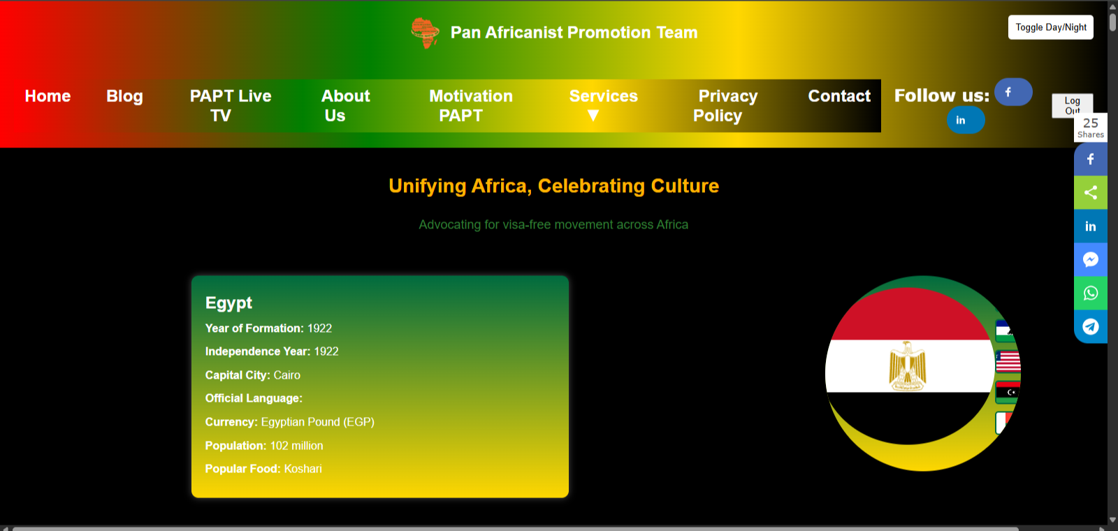 Pan Africanist Promotion Team Screenshot